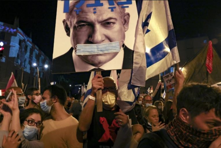 اعتراض در «داخل اسرائیل» علیه ناکارآمدی نتانیاهو در مهار کرونا