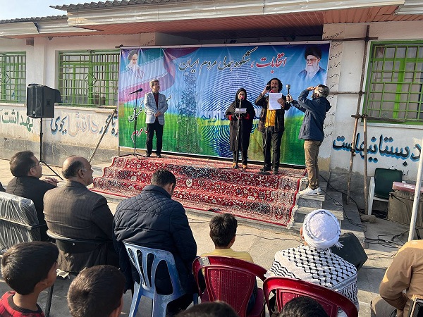 رنگین کمان همدلی کاری از صداوسیمای گلستان در انتخابات