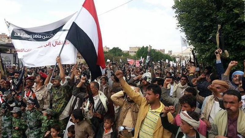 «هشتگ» داغ شبکه العالم، تظاهرات یمنی‌ ها در دوهزارمین روز مقاومت